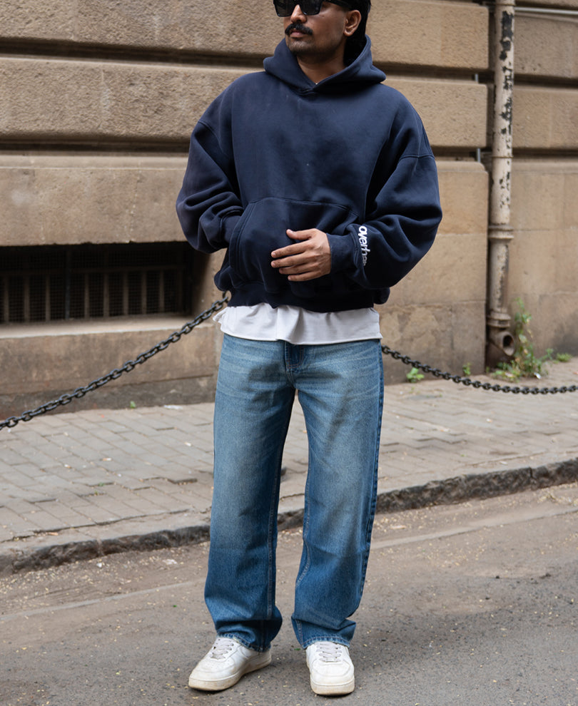 Blue Washed Baggy Jeans