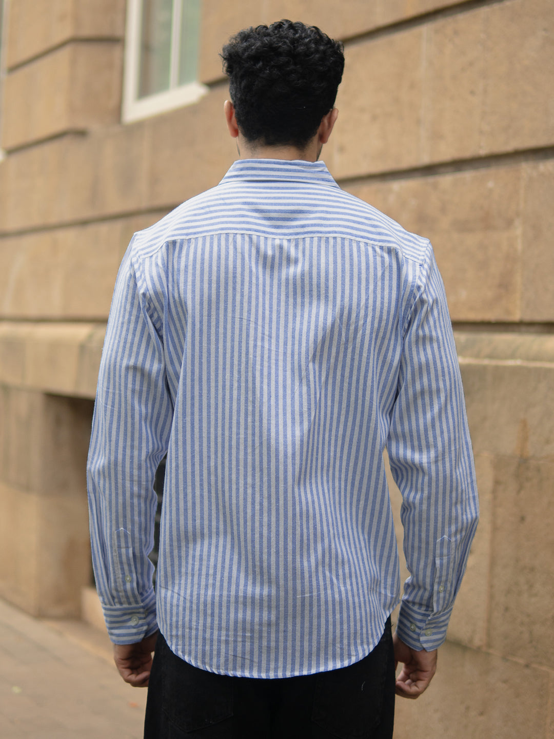 Light Blue Striped Button Down Shirt