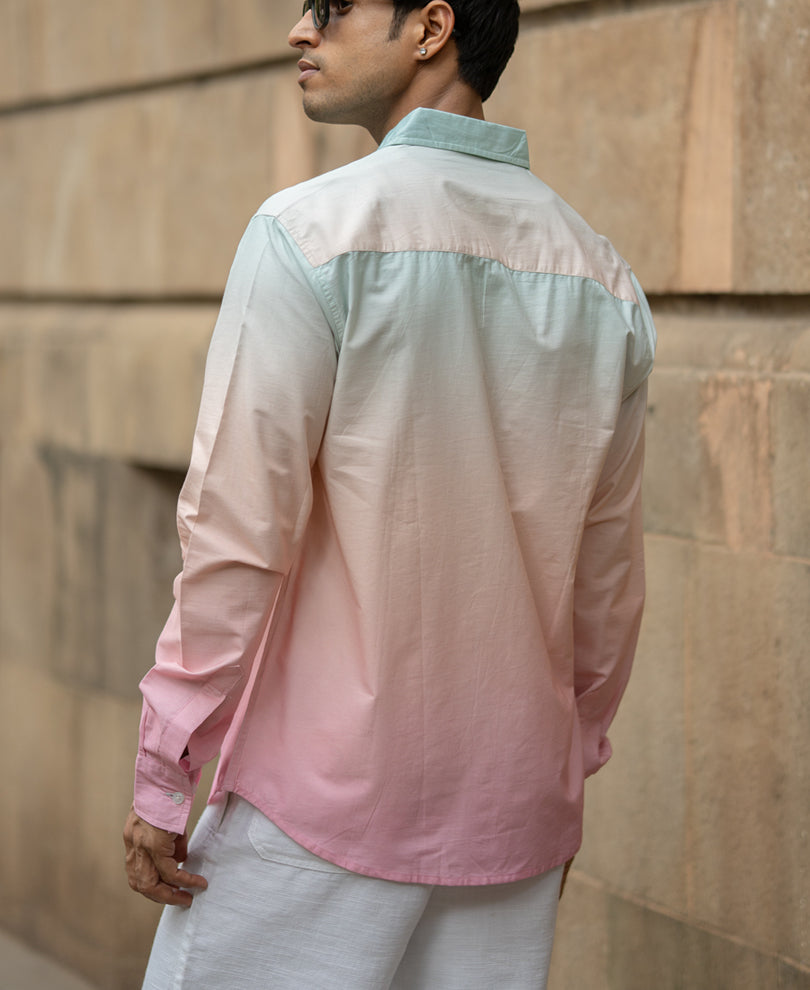 Green & Pink Ombre Shirt.