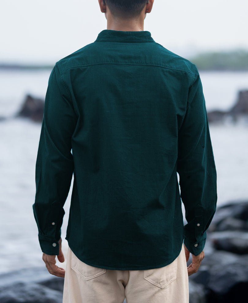 Dark Teal Corduroy Buttondown Shirt