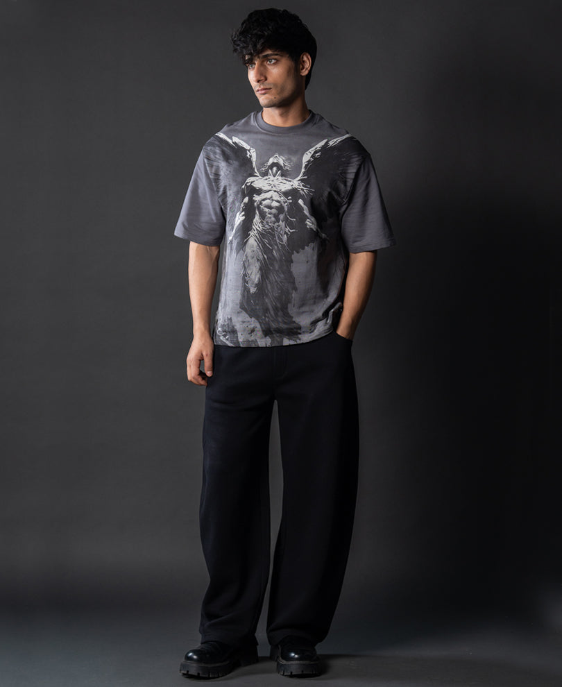 Grey Angel Grunge T-Shirt