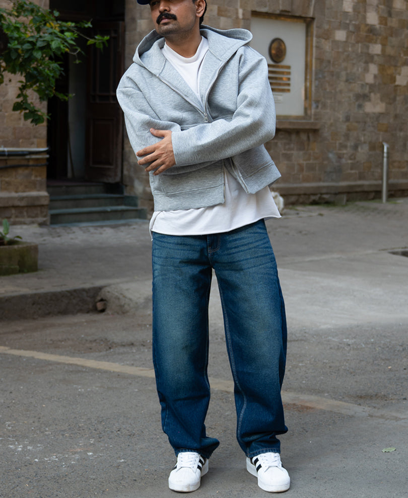 Dark Blue Tinted Baggy Jeans