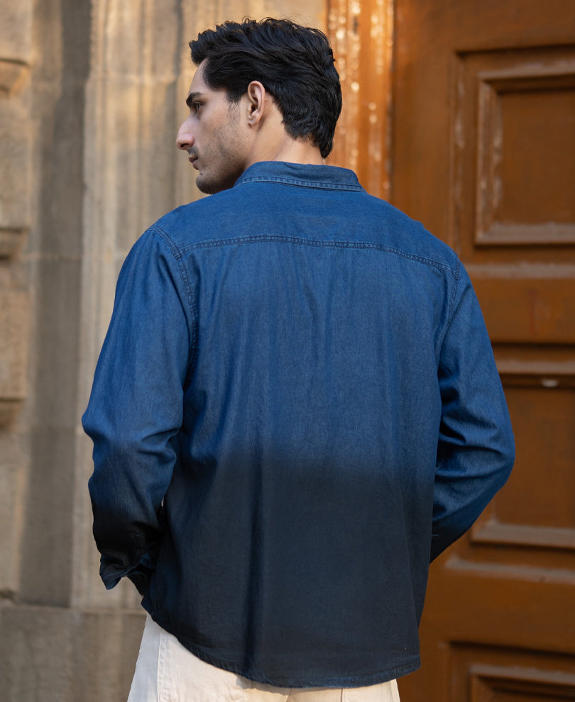 Indigo Ombre Lightweight Shirt.