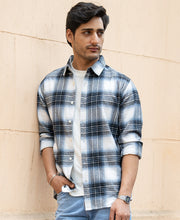 Black Lighweight Checks Shirt.
