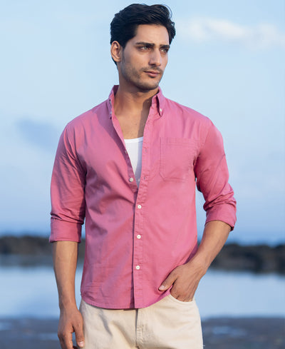 Rogue Pink Structured Buttondown Shirt