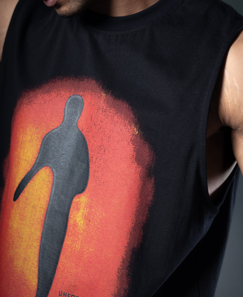 Black Graphic Tank Top