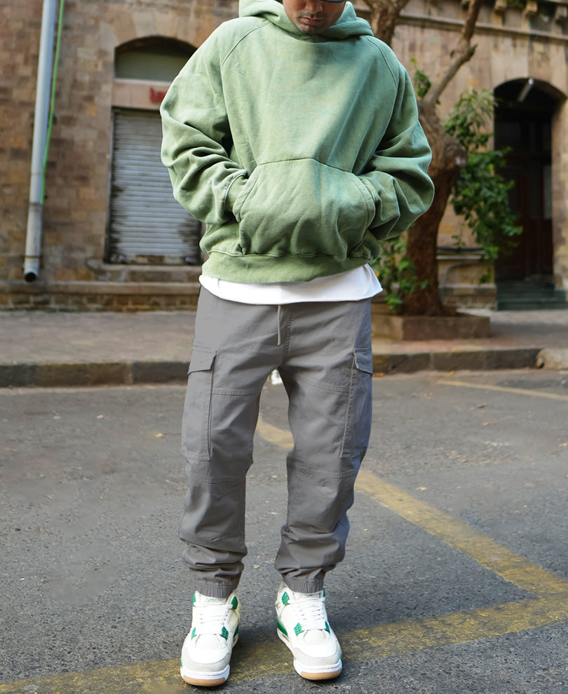 Grey Regular Fit Cargo Pant