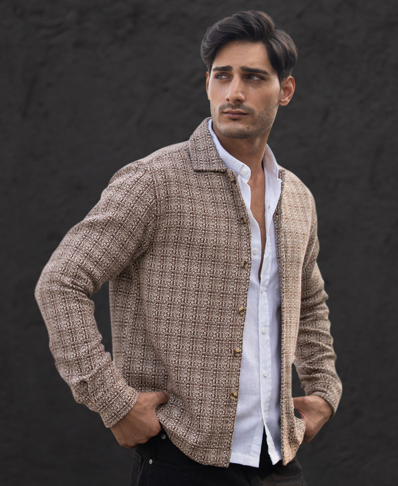 Multicolour Structured Checked Shirt