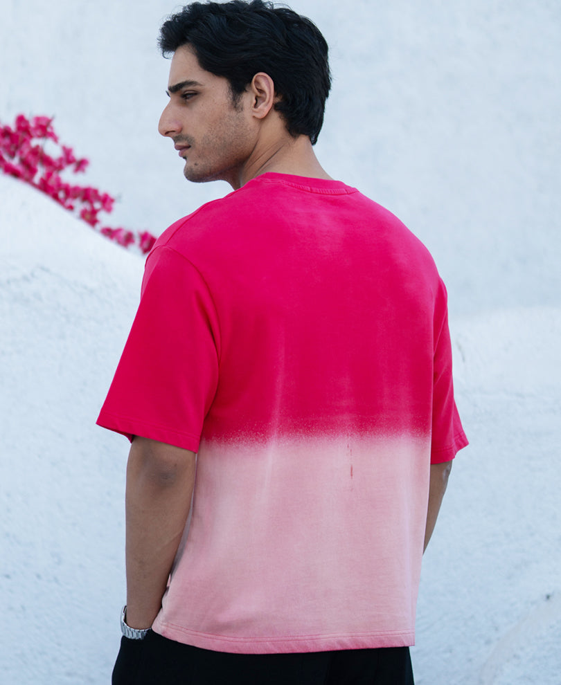Pink Ombre Graphic T-Shirt.