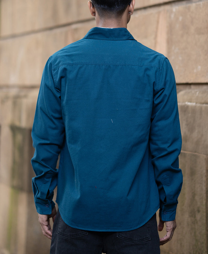 Royal Blue Structured Overshirt