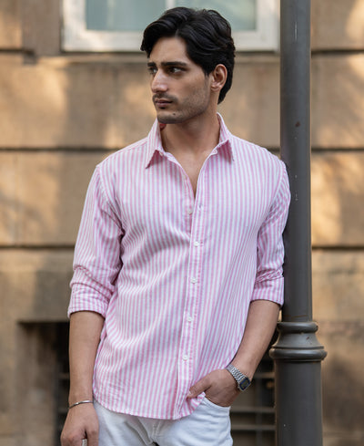 Pink Lightweight Stripe Shirt