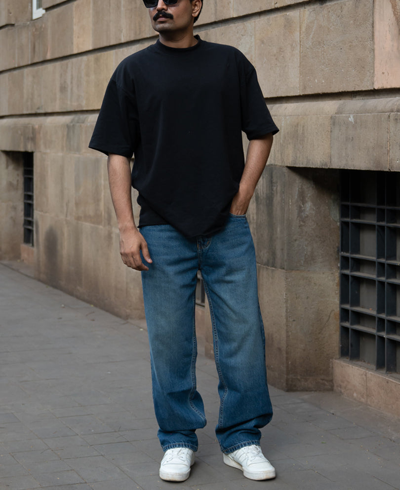 Barrel Fit Denim Jeans