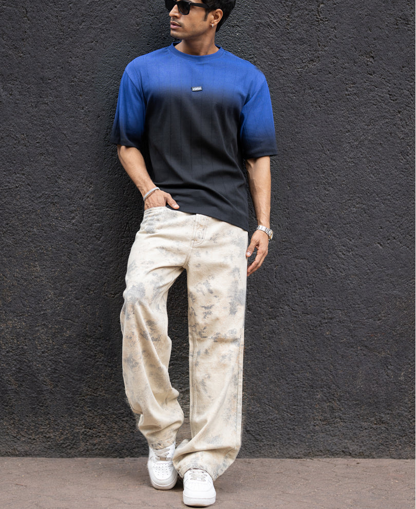 Black Sprayed Structure T-Shirt