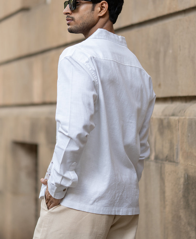 Shirt Oversized Fit Full Sleeve With Collar.