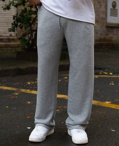 Grey Melange Baggy Trackpant