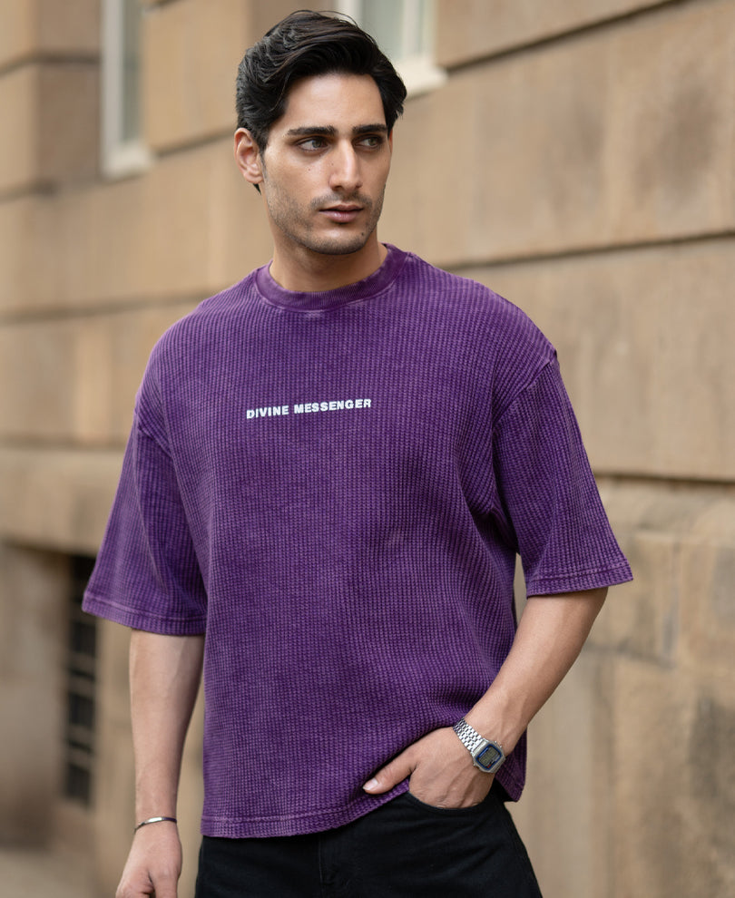 Purple Washed Graphic T-Shirt.
