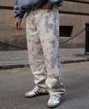 Abstract Print Baggy Jeans.