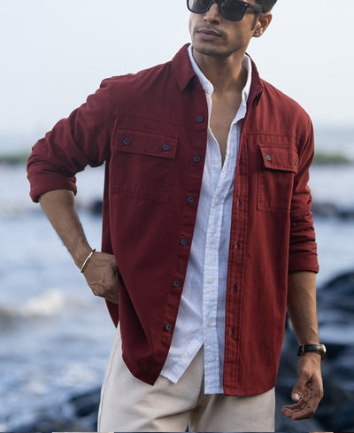 Brick Structure Cargo Overshirt