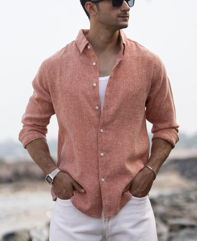 Peach Structured Shirt