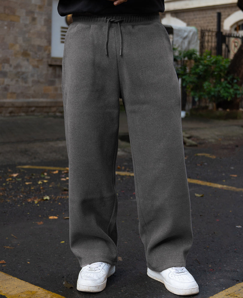 Dark Grey Melange Baggy Trackpant