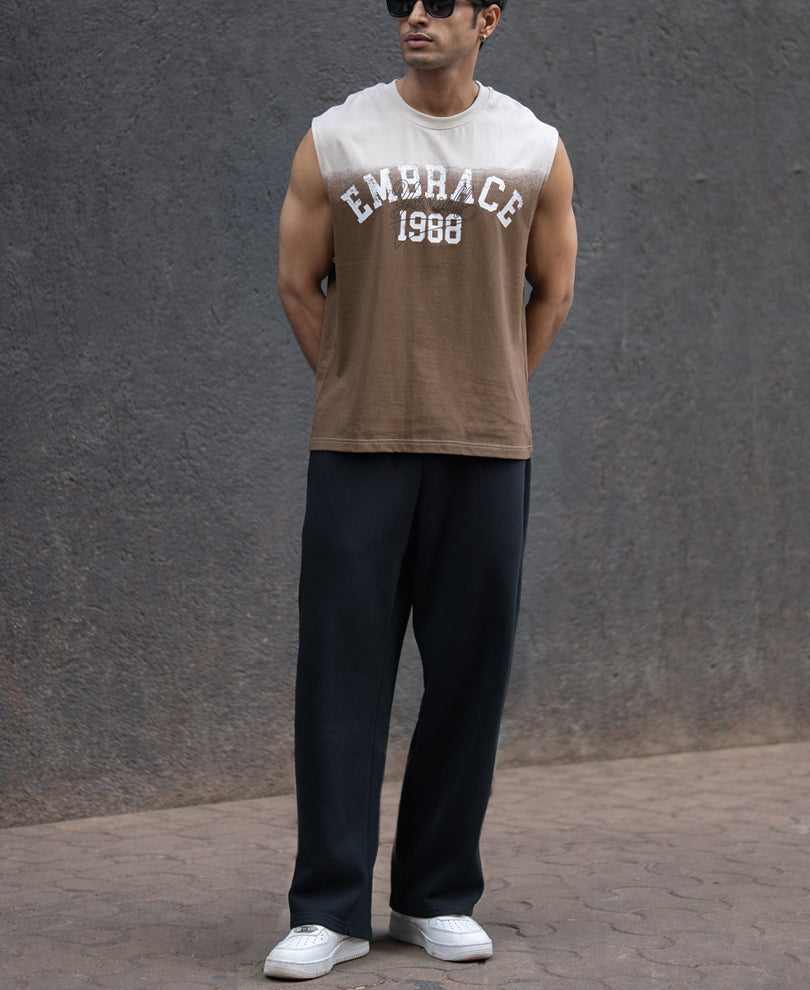 Brown Ombre Graphic Sando