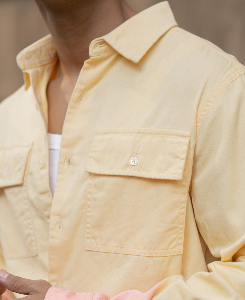 Yellow Ombre Structured Shirt