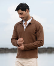 Espresso Brown Structured Polo T-Shirt