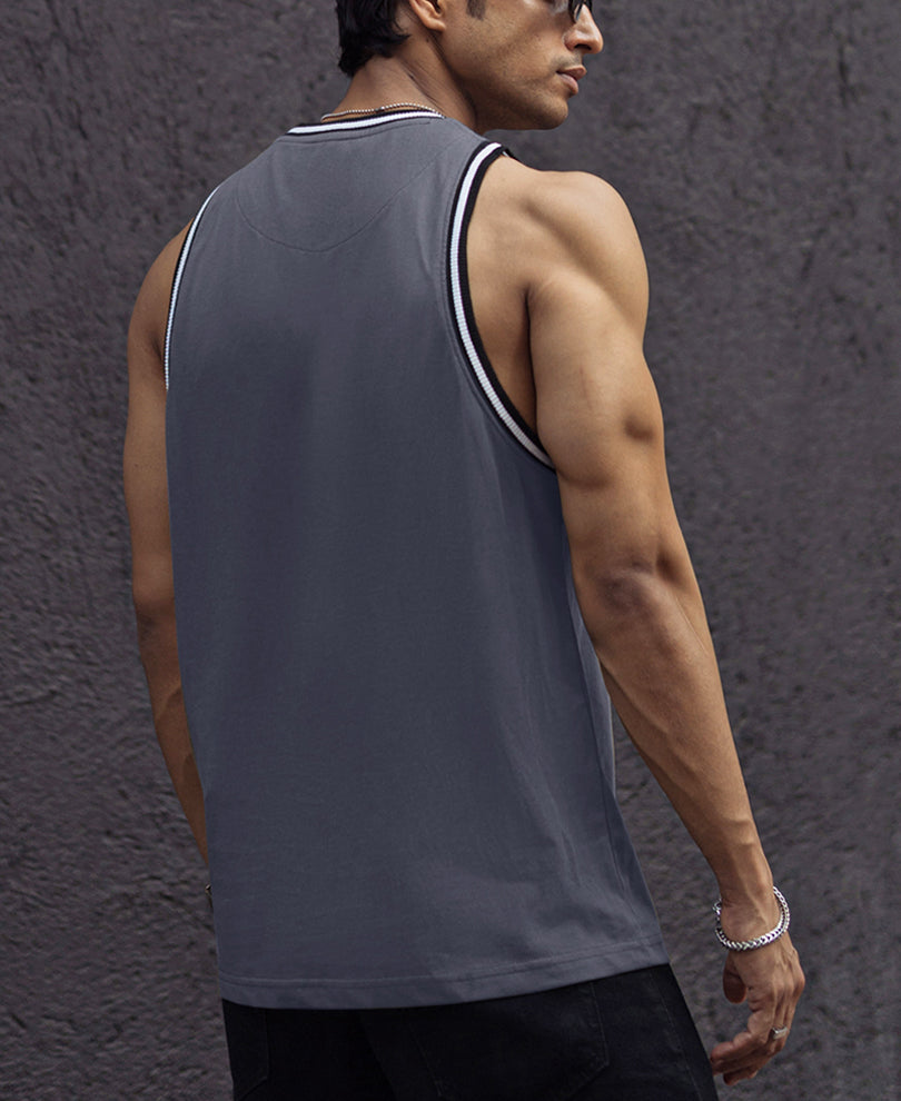 Dark Grey Sleeveless Vest