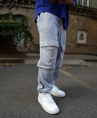 Grey Side Pocket Track Pant