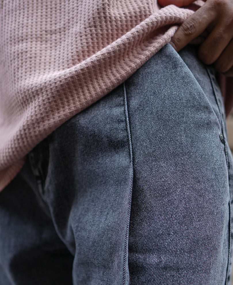 Carbon Black Baggy Fit Denim Jeans