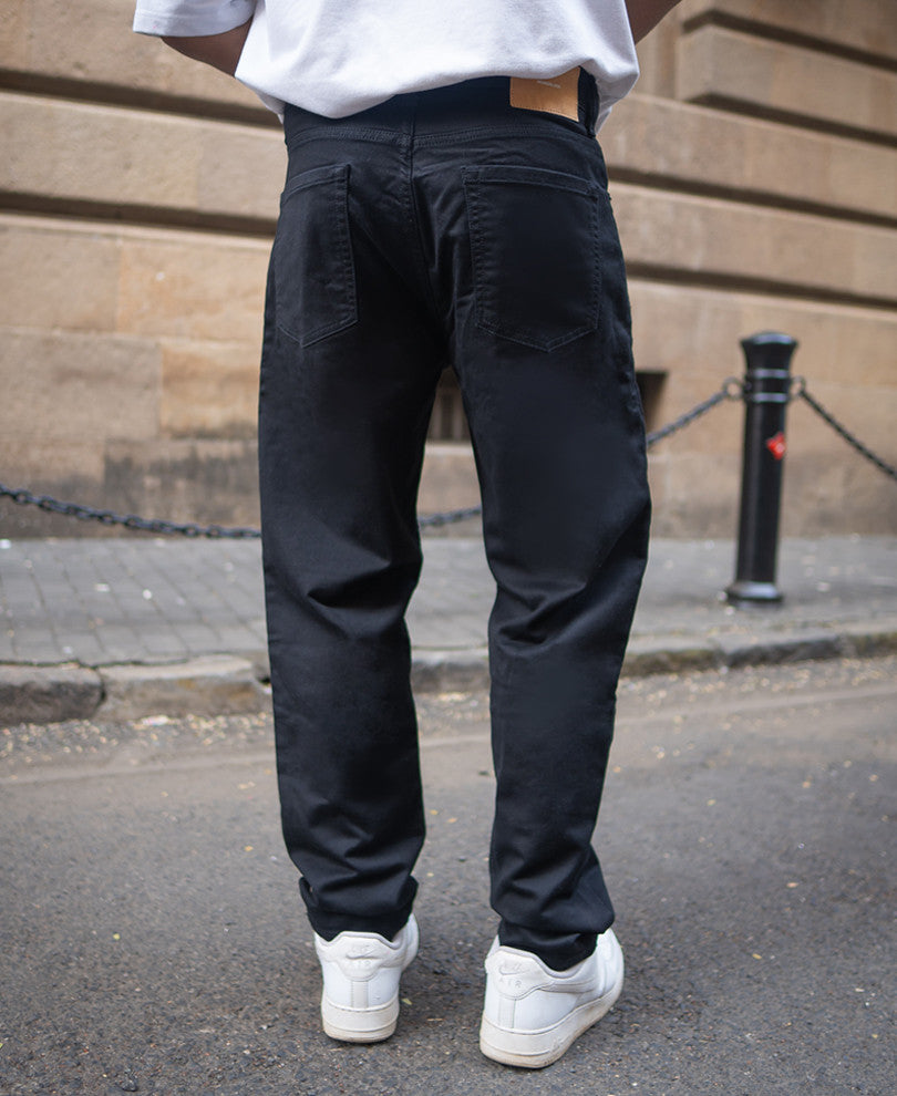 Black Basic Regular Fit Denim Jeans