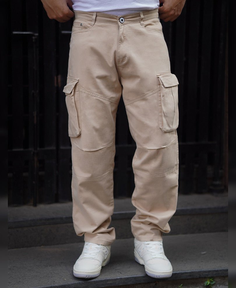 Camel Double Pocket Regular Fit Cargo Pant