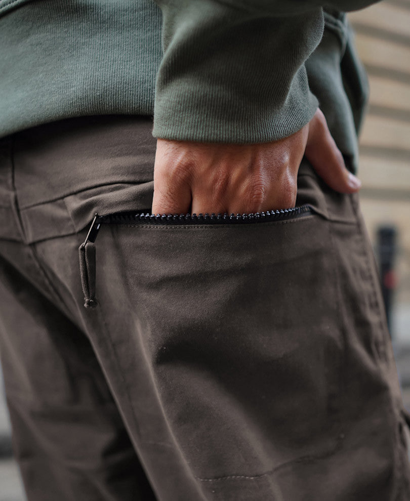Dark Brown Cargo Pocket Baggy Fit Pant