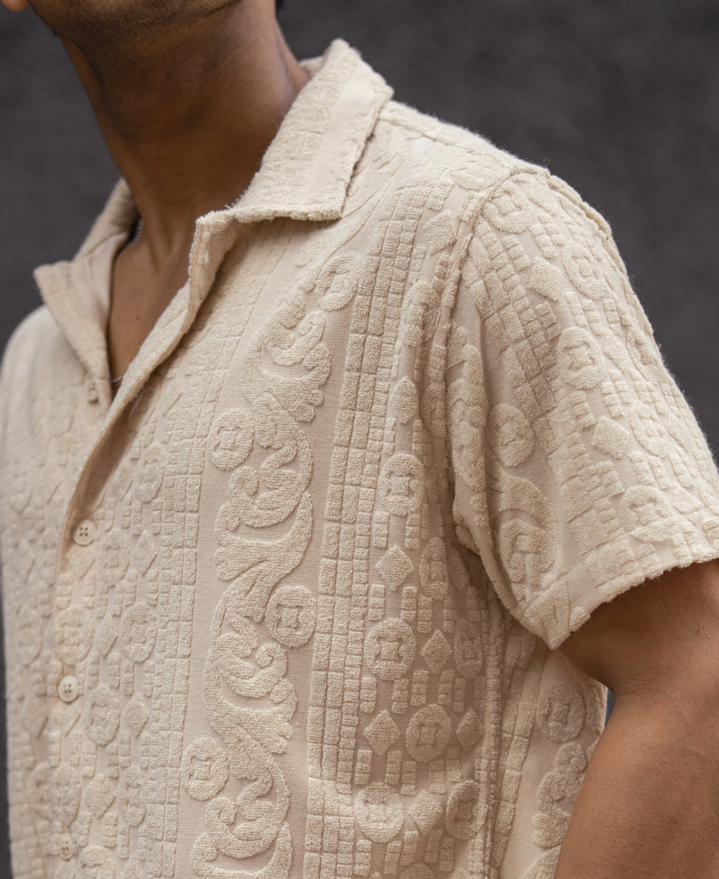 Cream Regular Fit Cordset