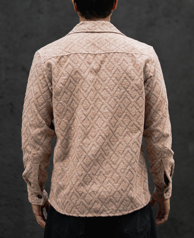 Dark Beige Structured Regular Fit Shirt