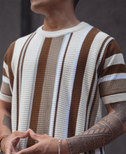 Multicolor Regular Fit Striped Half Sleeves T Shirt
