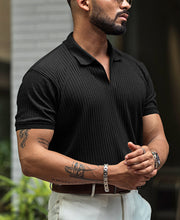 Black Regular Fit Half Sleeves T-shirt