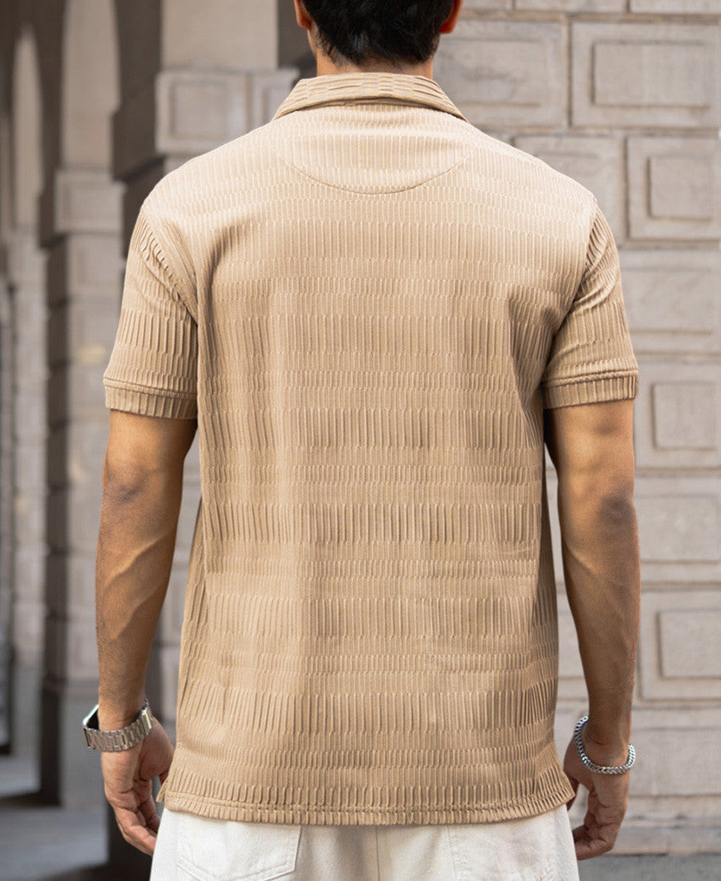 Brown Regular Fit Half Sleeves T-Shirt