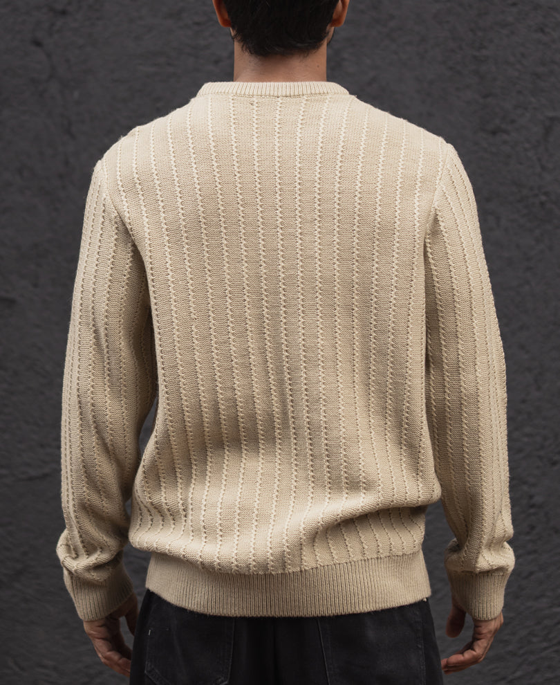 Light Camel Regular Fit Full Sleeves T-Shirt