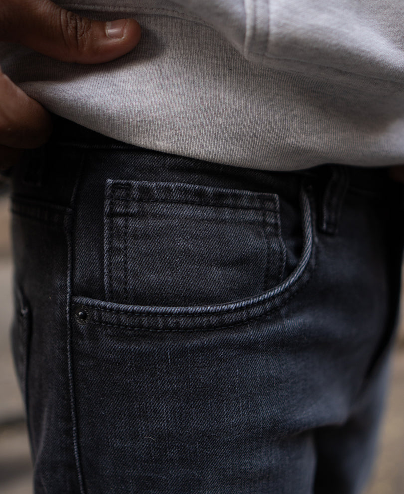 Grey Regular Fit Denim Jeans