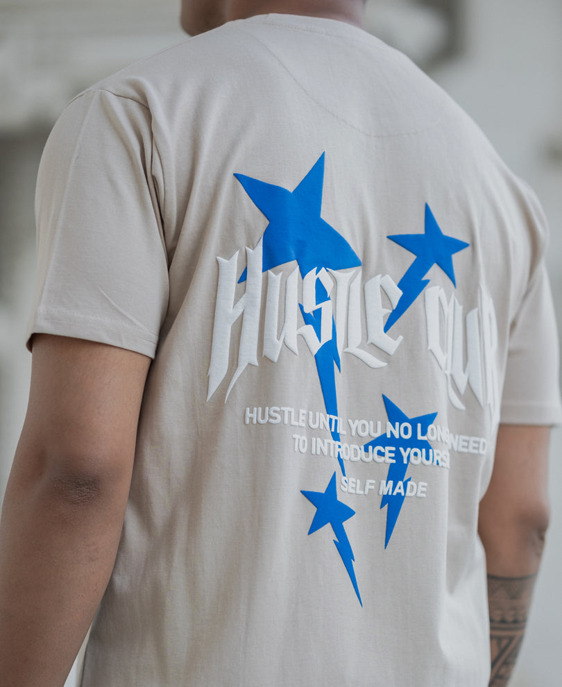 Beige Hustle Printed T-Shirt
