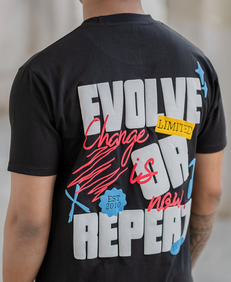 Black Evolve Printed T-Shirt
