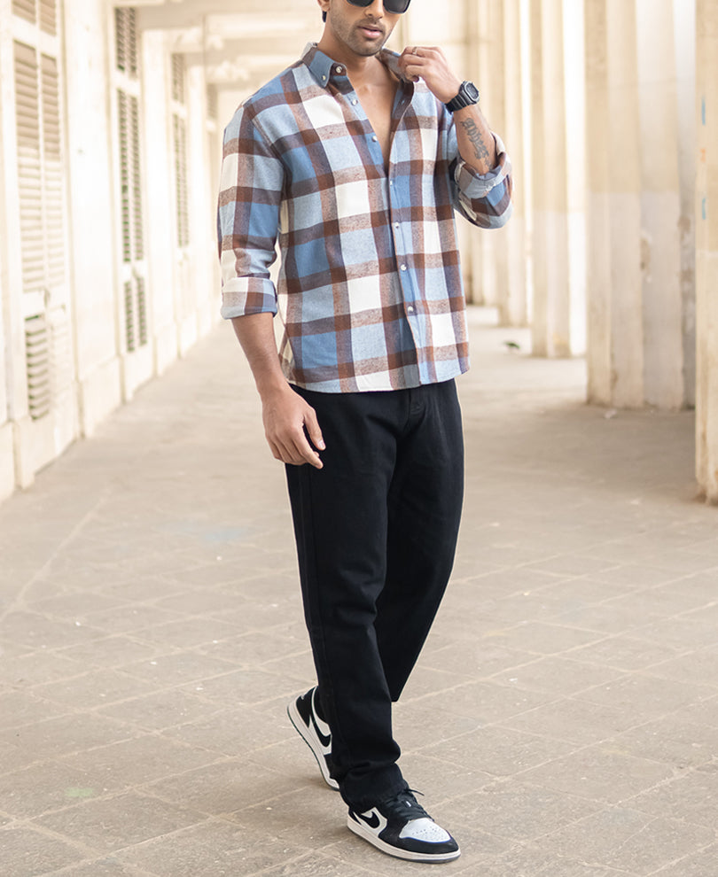 Multicolor Flannel Checks Shirt