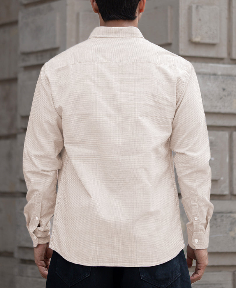 Yellow Micro Checks Shirt