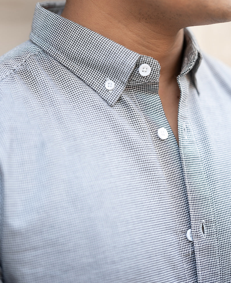 Black Micro Checks Shirt