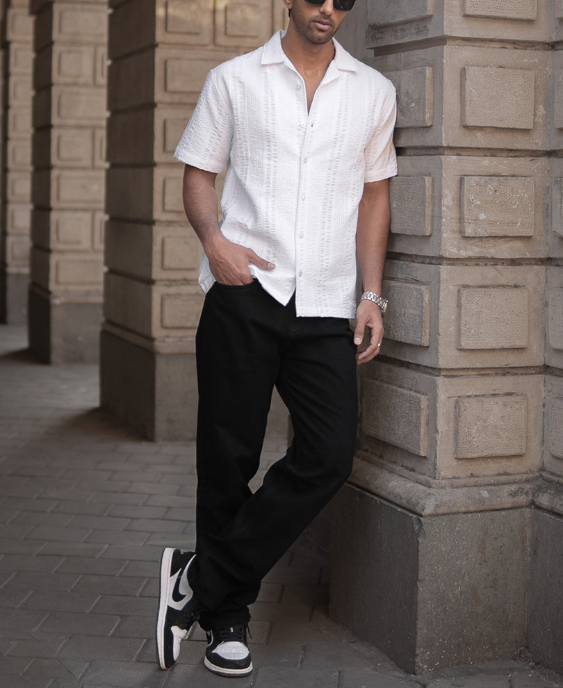 White Seersucker Shirt