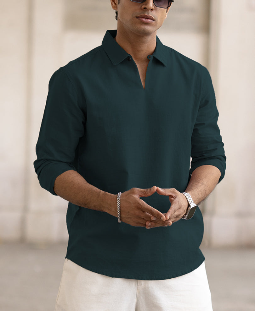 Teal Kurta Shirt