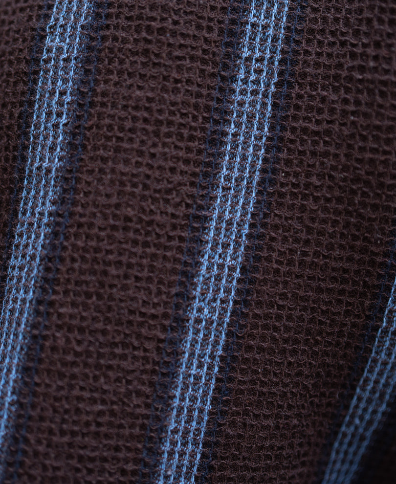 Dark Brown Structured Stripe Shirt