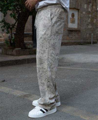 Neutral Printed Baggy Fit Trackpant