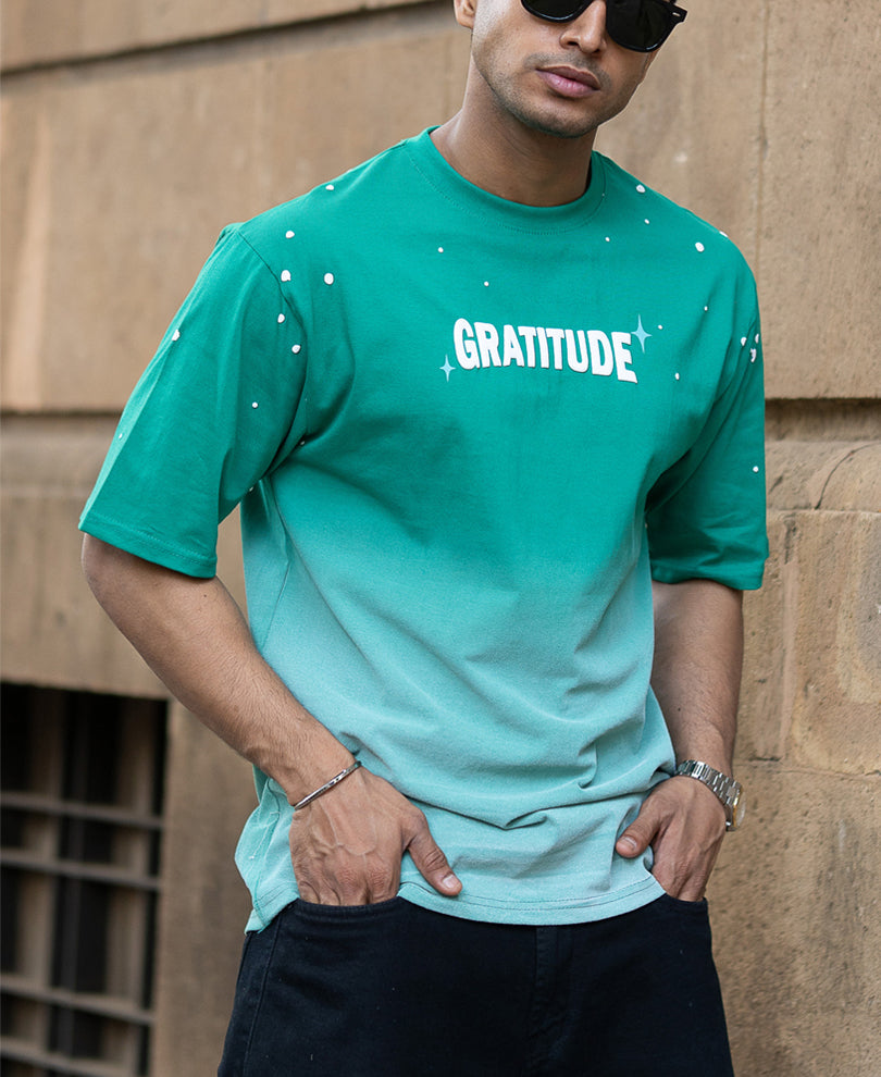 Green Ombre Printed T-Shirt